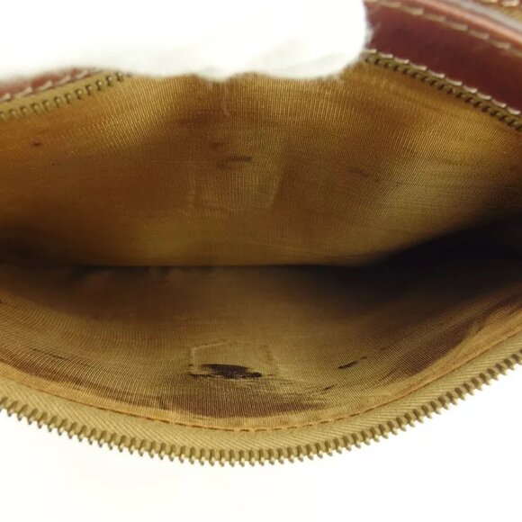 CELINE clutch bag macadam beige PVC ?~ leather Authentic - Picture 7 of 9